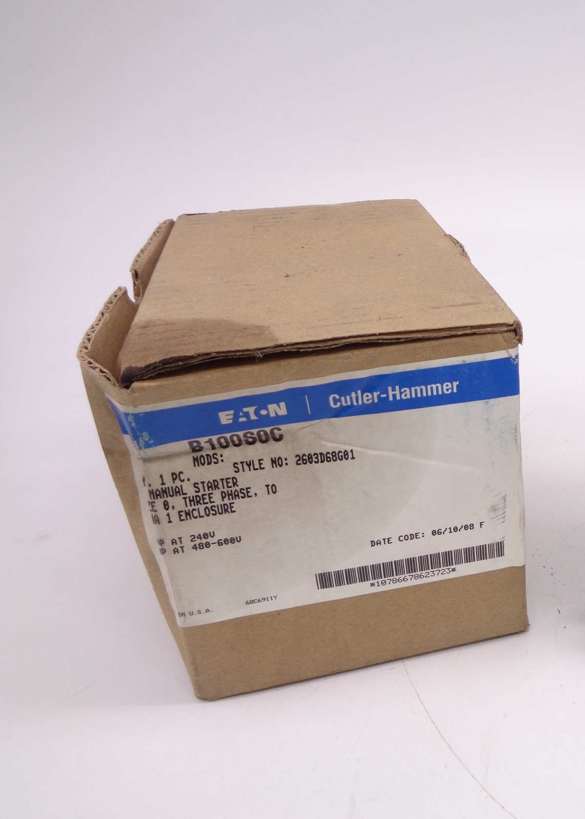 EATON B100S0C 2603D68G01 240/480-600VAC NSMP