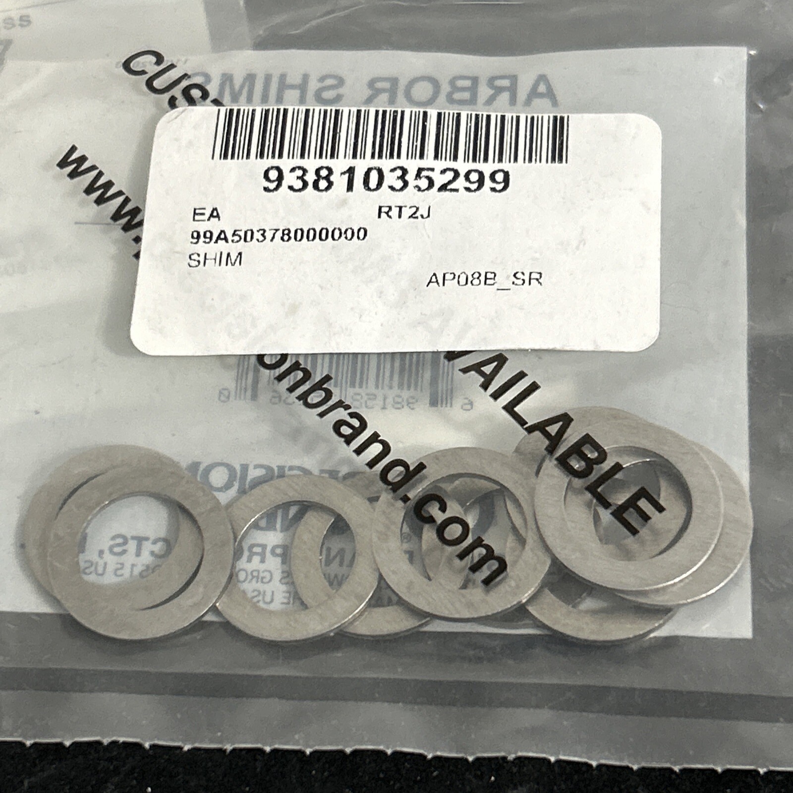 Arbor Shims Low Carbon Steel 25136 (5) Packs of 10