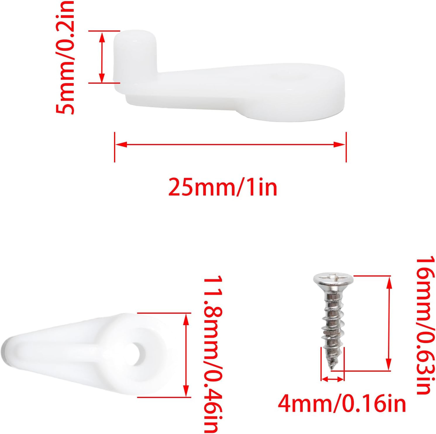 50 Pack Glass Retainer Clips Kit, White Window Screen Clips, 4-5Mm Glass Cabinet