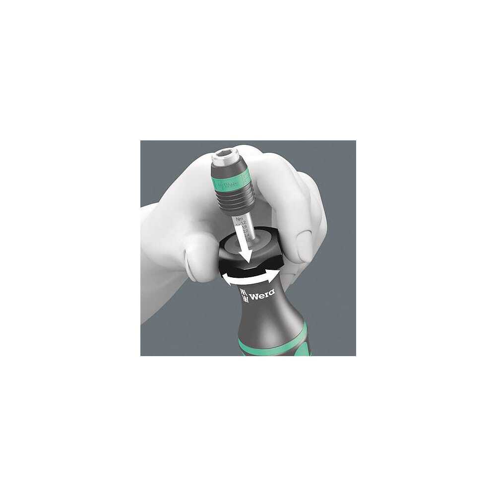 Wera 5074700001 Torque Screwdriver: 0.3 to 1.2 N7m Torque 6″ OAL, 1/4″ Drive