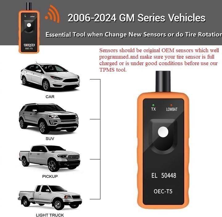 Universal TPMS Relearn Tool,System Programming Training,Oec-T5 Tire Pressure Mon