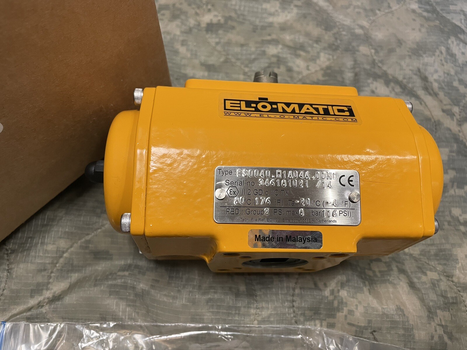 EL-O-MATIC Pneumatic Valve Actuator ES-40 1763428-82 ES0040.M1A04A.00N0 NEW