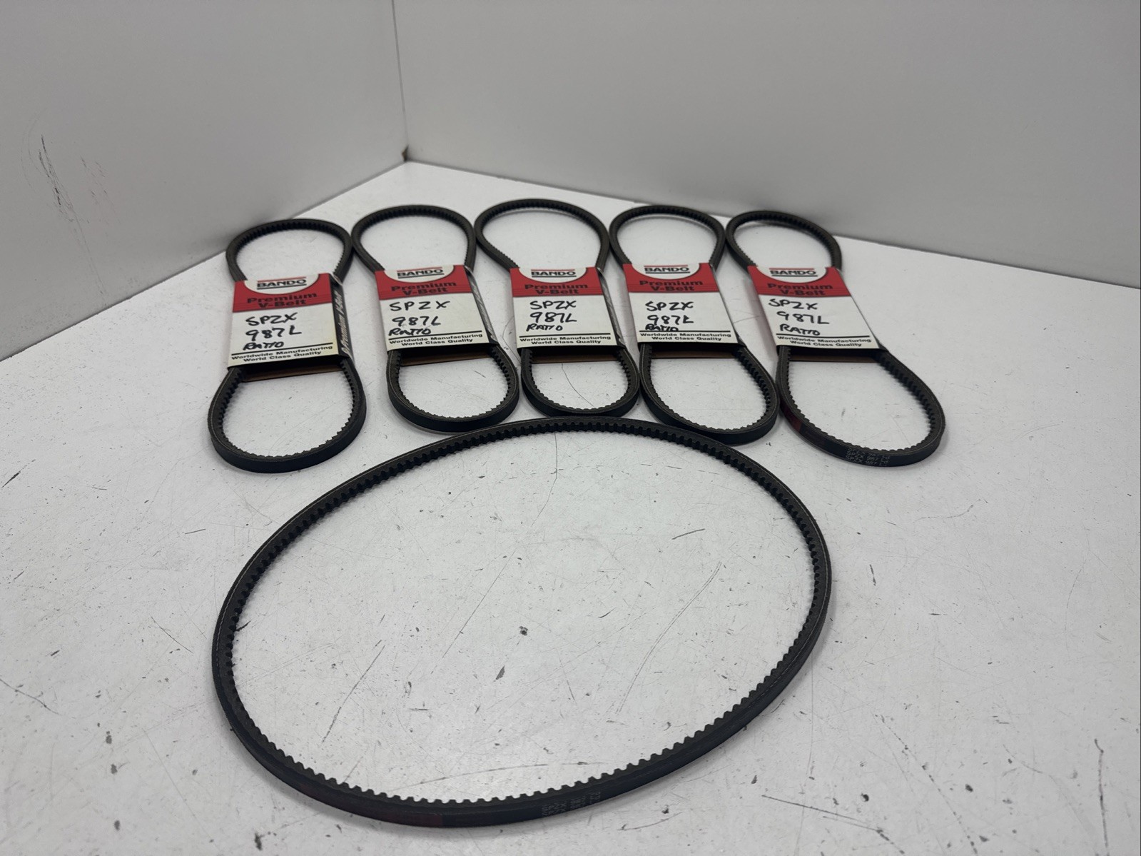 (Qty.6) Bando Power King SPZX987L , SPZ-X-987L , SPZX-987-L , Cogged V-belts