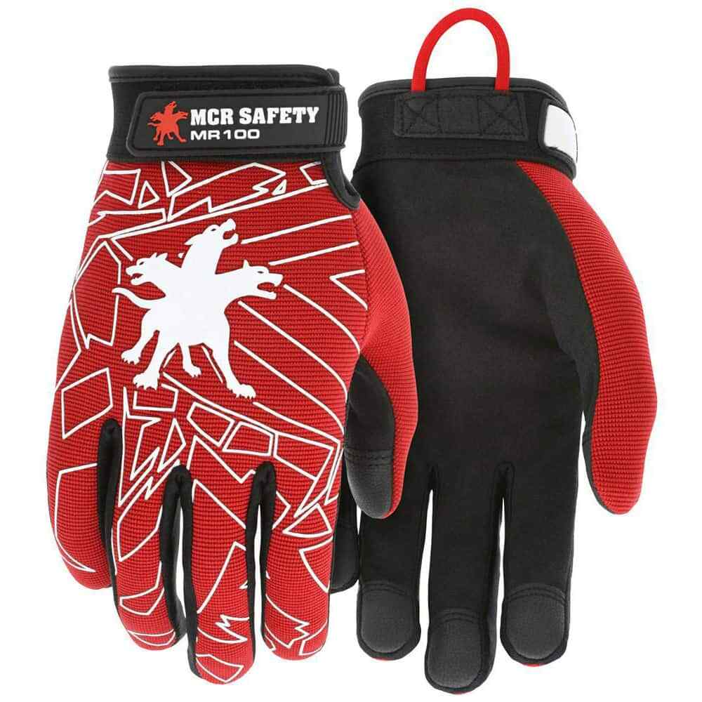MCR Safety MR100XL Gloves: Size XL, Synthetic Blend Red