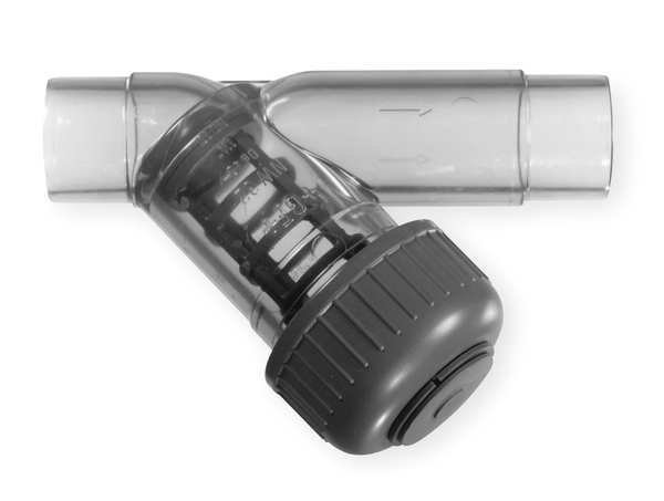 Gf Piping Systems 192306300 Y Strainer, 1/2″ Pipe, Spigot, PVC, 150 ps
