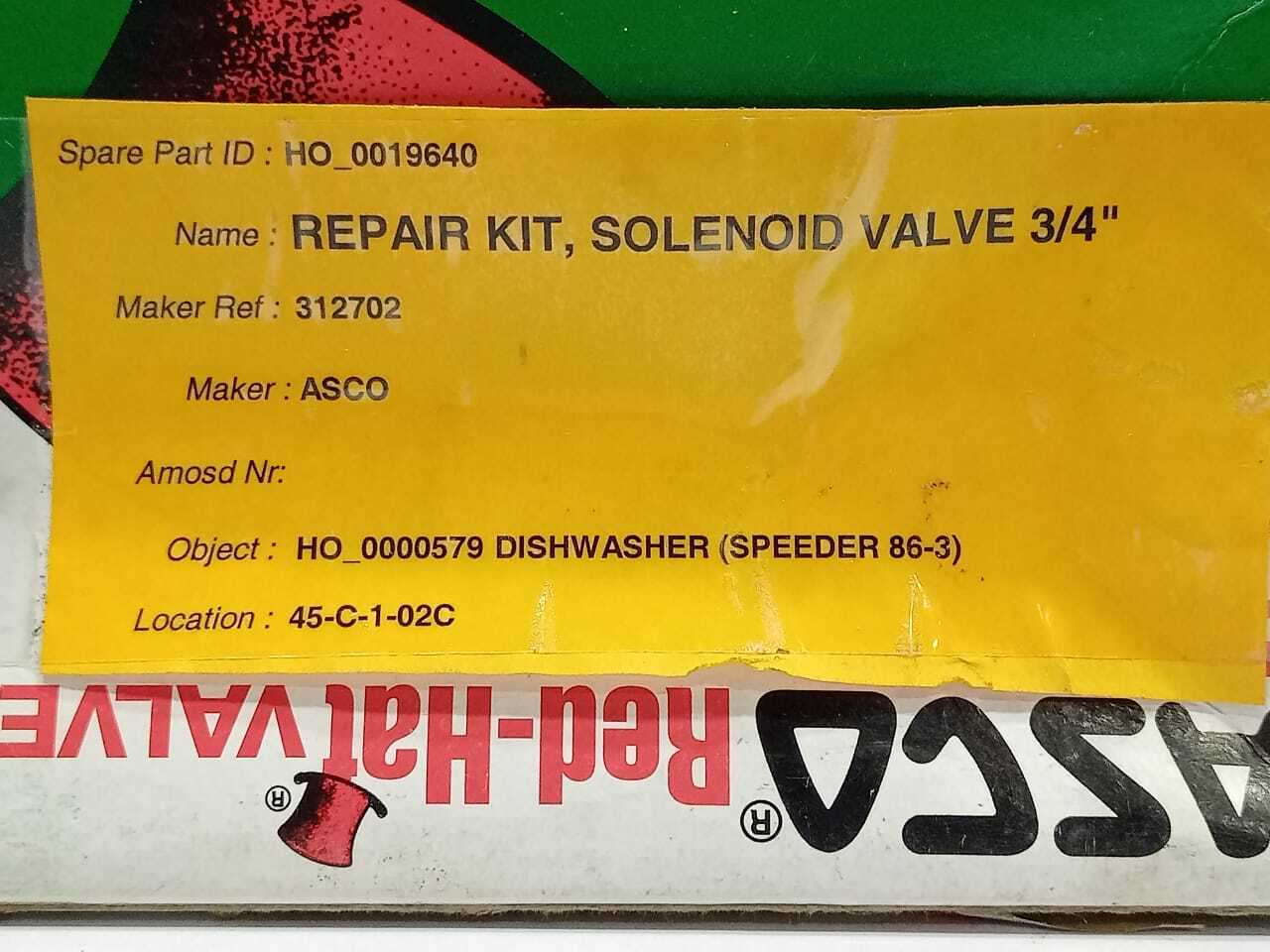 Asco Valve 312702 Rebuild Kit