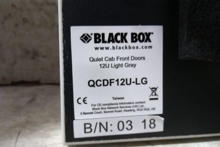 Black Box QCDF12U-LG Quiet Cab Front Doors 12U Light Gray
