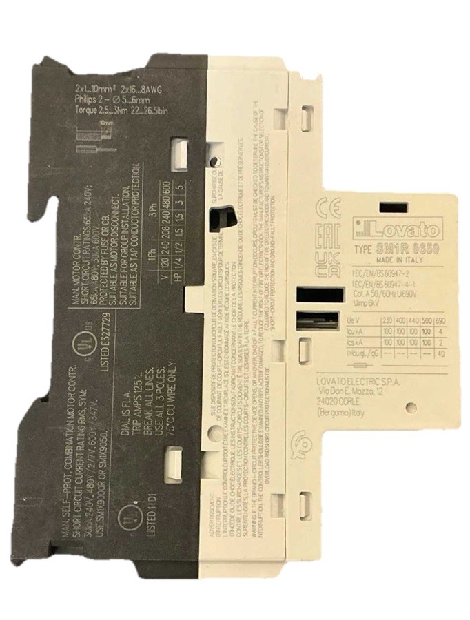 Lovato Electric SM1R 0650 Motor Protection Circuit Breaker 4-6.5A 3P NEW NOS