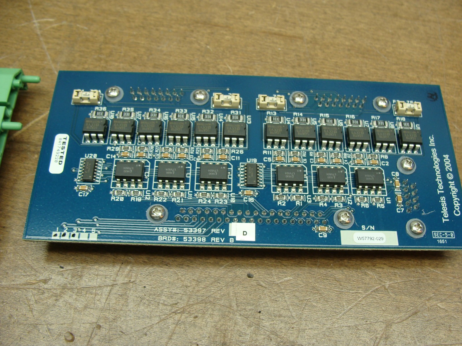 TELESIS PLC INPUT/OUTPUT MODULE 53423 FOR TELESIS LASER MARKING SYSTEMS