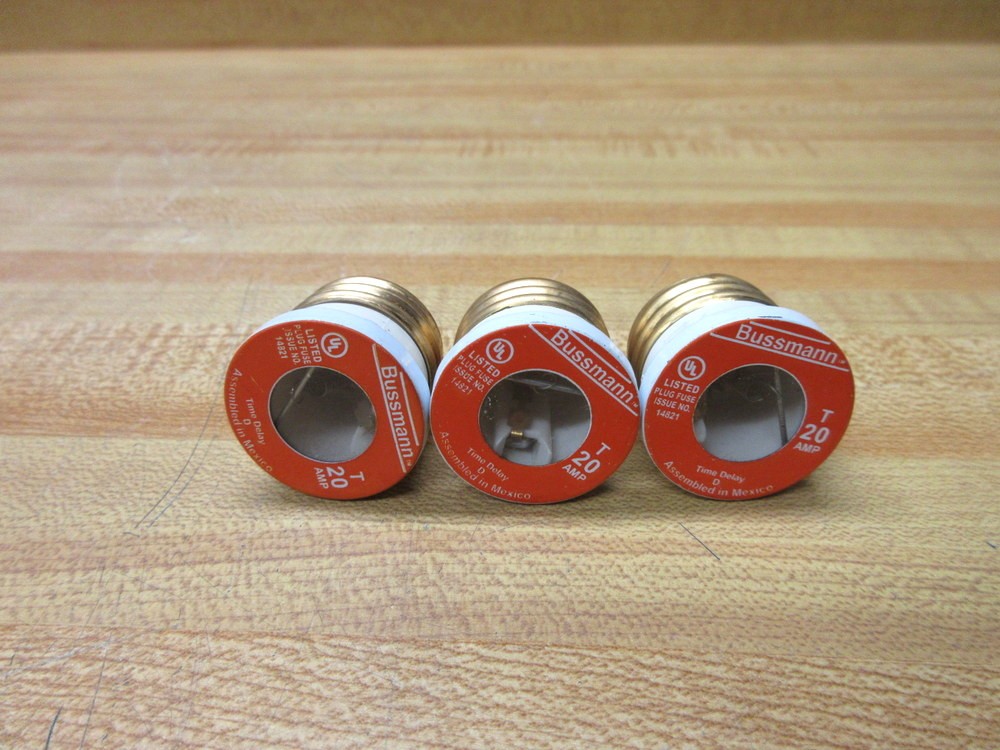 Buss T-20 Bussmann Fuse Cross Ref 3W758 (Pack of 3)