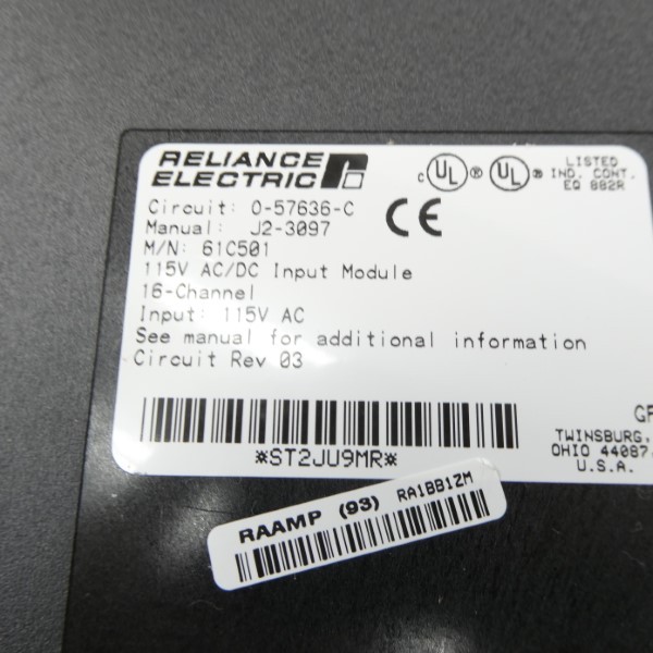 RELIANCE ELECTRIC 61C501 0-57636-C 115VAC NSNP