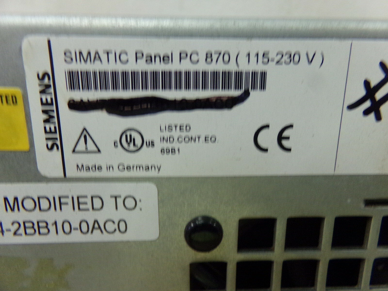 Siemens Panel PC 870 SVP P3932699 6AV7704-2BB10-0AC0 ITP15436 KOK