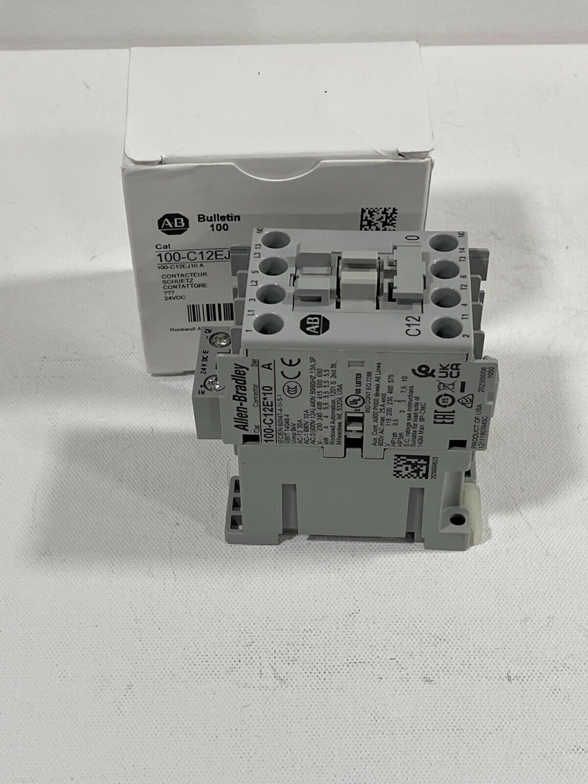 Allen Bradley 100-C23KJ200 Contactor 2-NO 2-NC Main Poles 24V AC