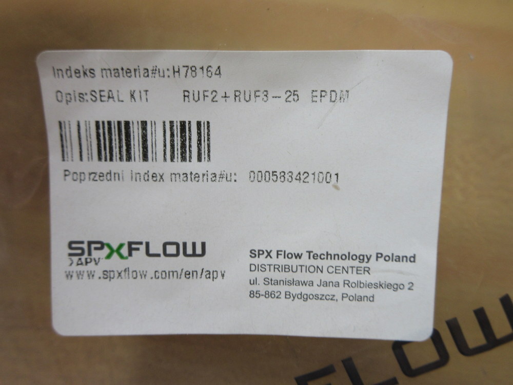 SPX Flow RUF2+RUF3-25 EPDM Seal Kit H78164