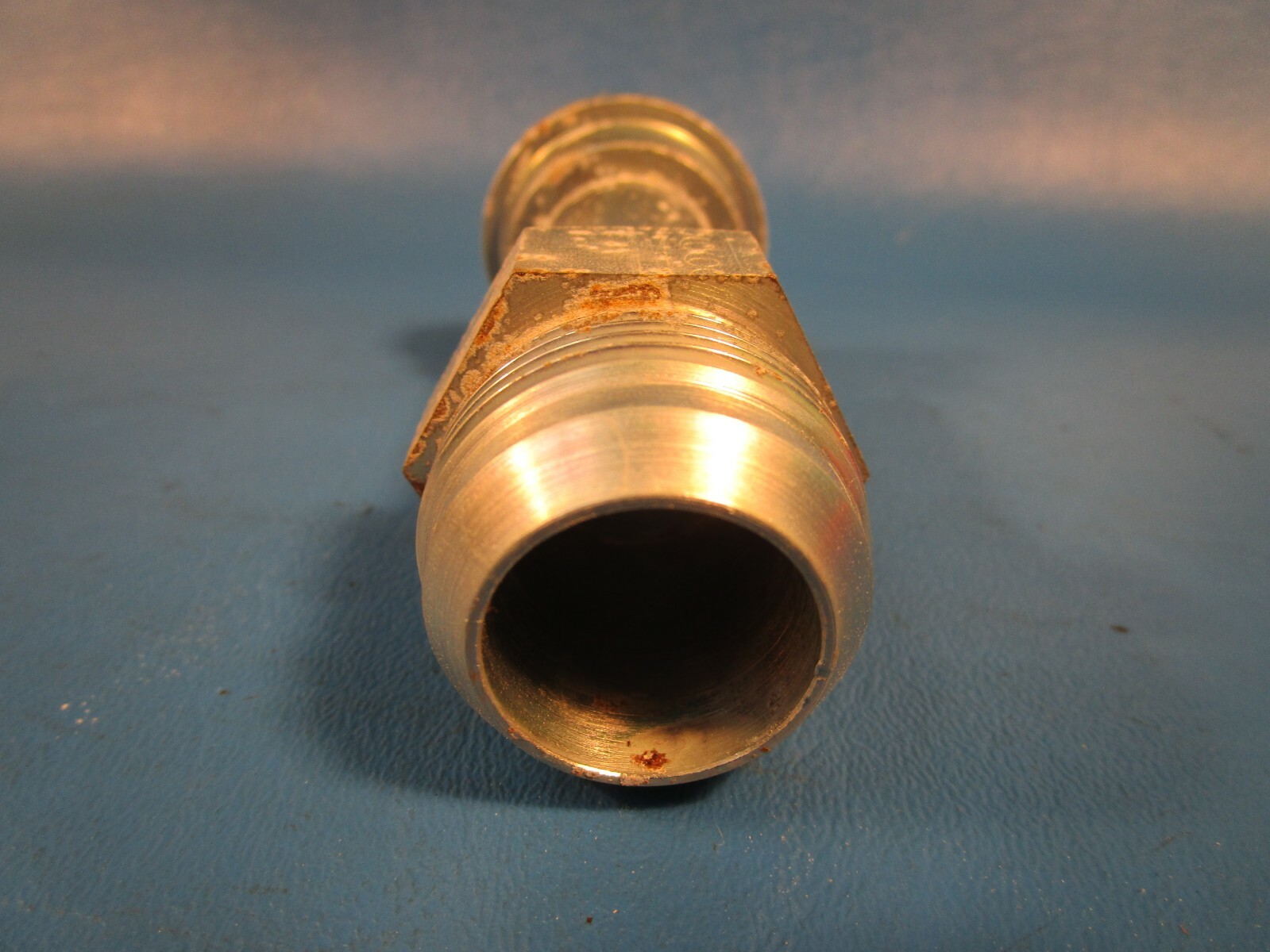 Parker 4AH3-16-16 Adapter, Straight 1″ SAE Code 61 Flange, 37 D Flare 4.09″ Long