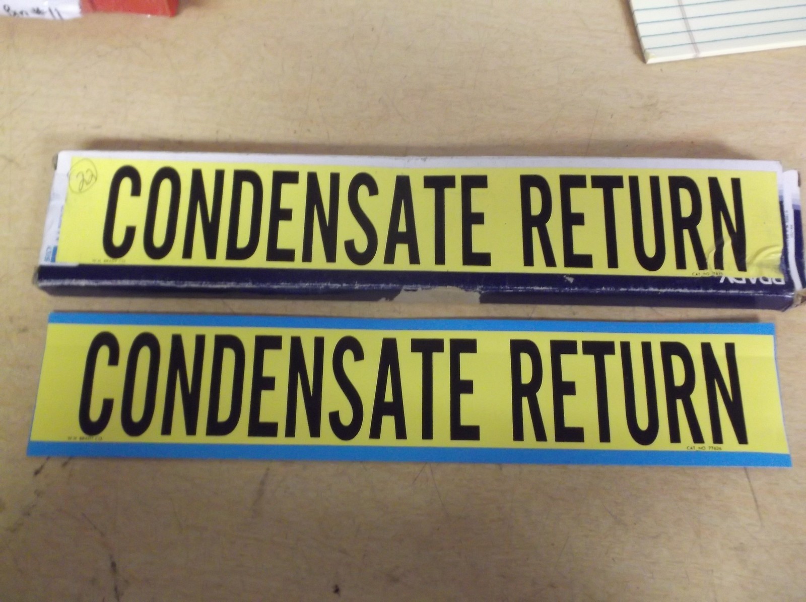 NEW Brady 77626 Condensate Return Pipe Marker *FREE SHIPPING*