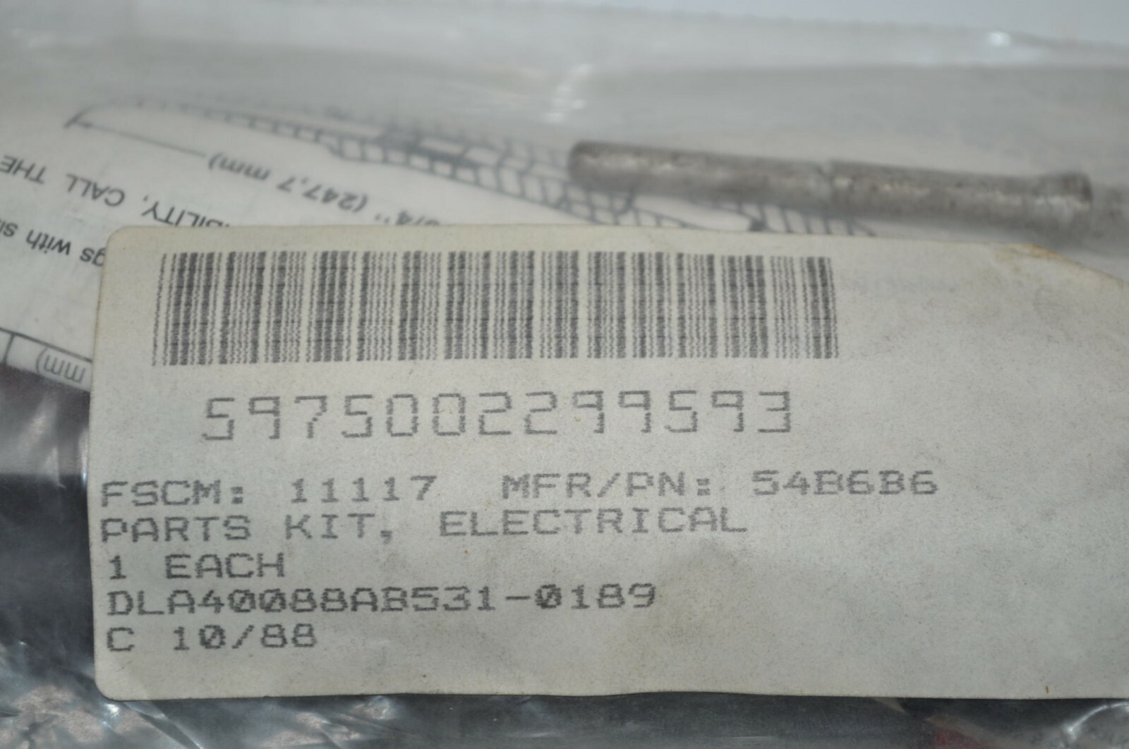 NEW Elastimold Connector Kit 54/54B Kit Sizes Part# 54B6B6 5975-00-229-9593