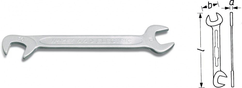 Hazet Double Open End Wrench – External Hex Profile – 14 440-14