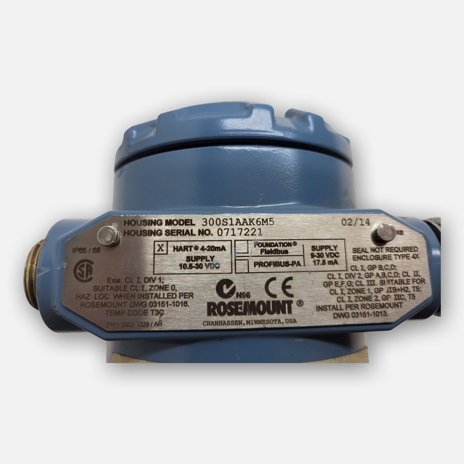 NEW ROSEMOUNT 300S1AAK6M5 PRESSURE TRANSMITTER W/ 3051S2CD2A2E12A1AB4K6M5Q4