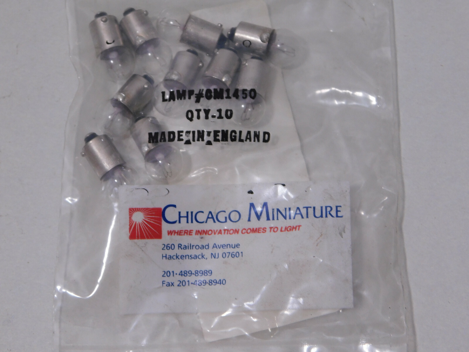 Chicago Miniature CM1450 Lamp Light Bulb Lot of 10 each