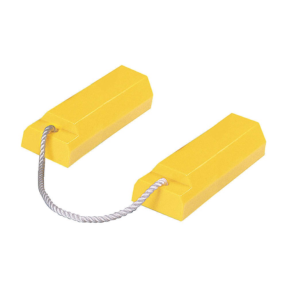 CHECKERS AC3515-P Airplane Chock,3 In H,Urethane,Yellow,PR 5NHR2