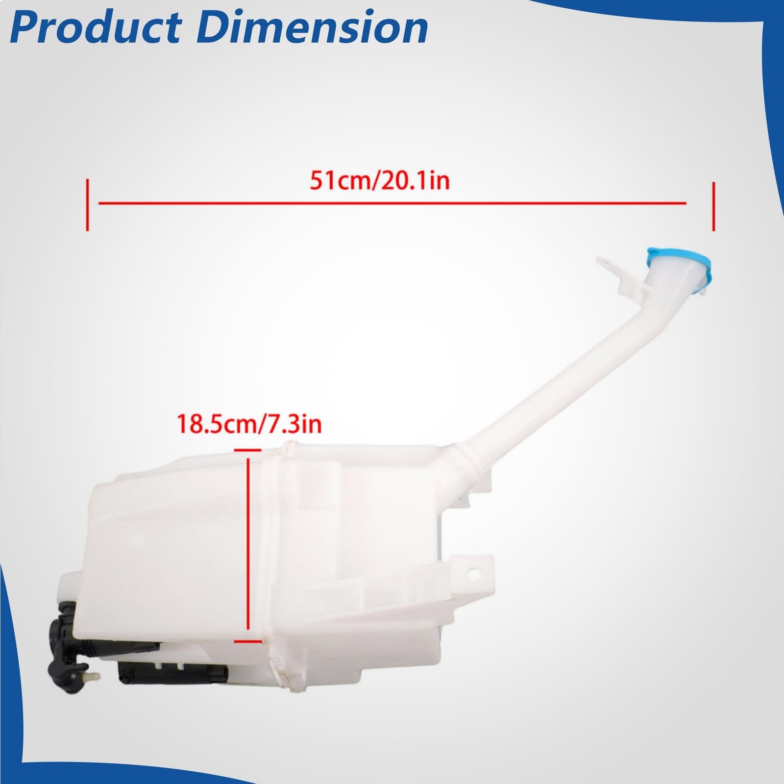 Windshield Washer Fluid Tank White for Rogue 2014-2016 NI1288170