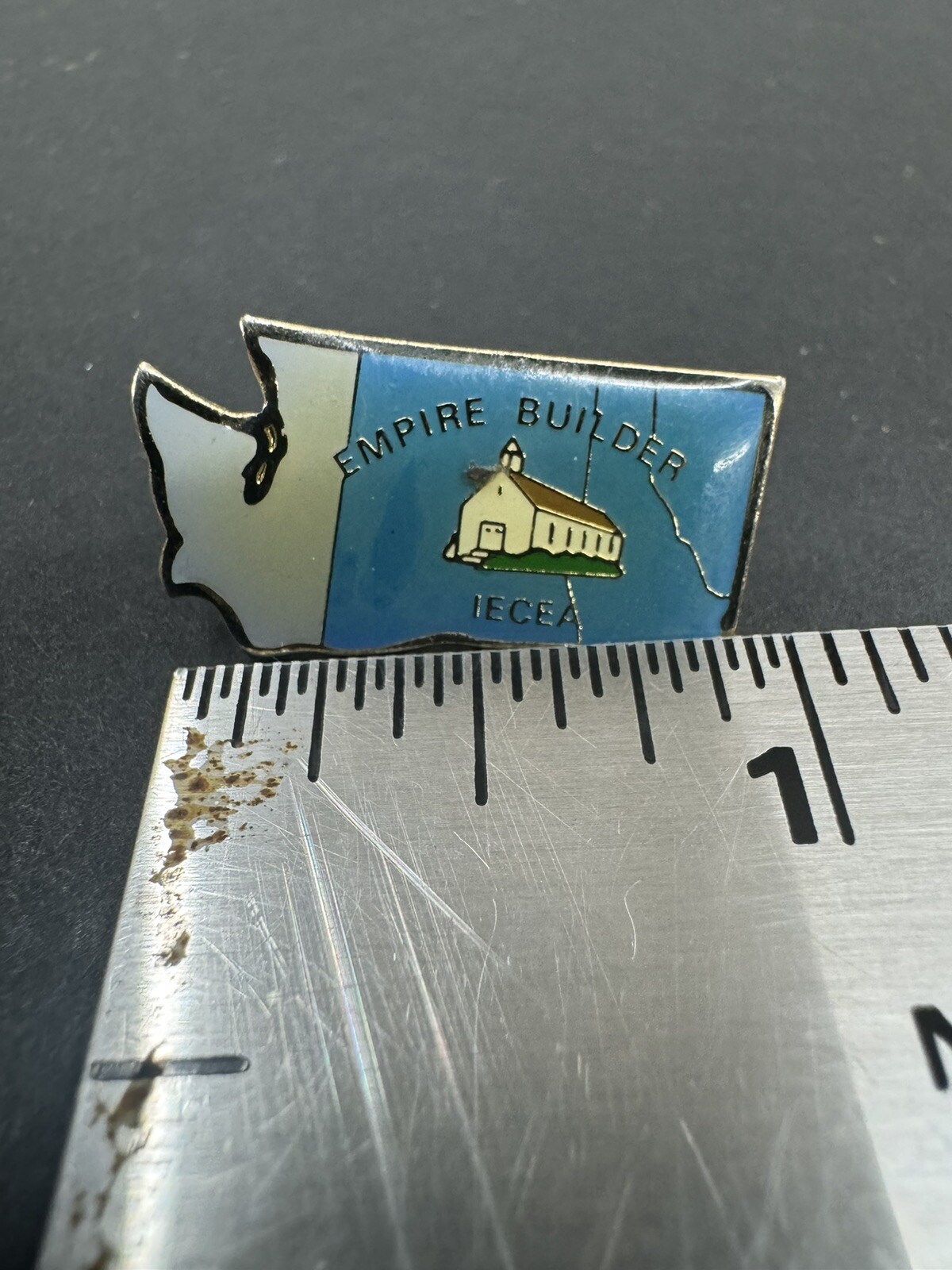 Vintage Pin Washington State Empire Builder IECEA White & Blue