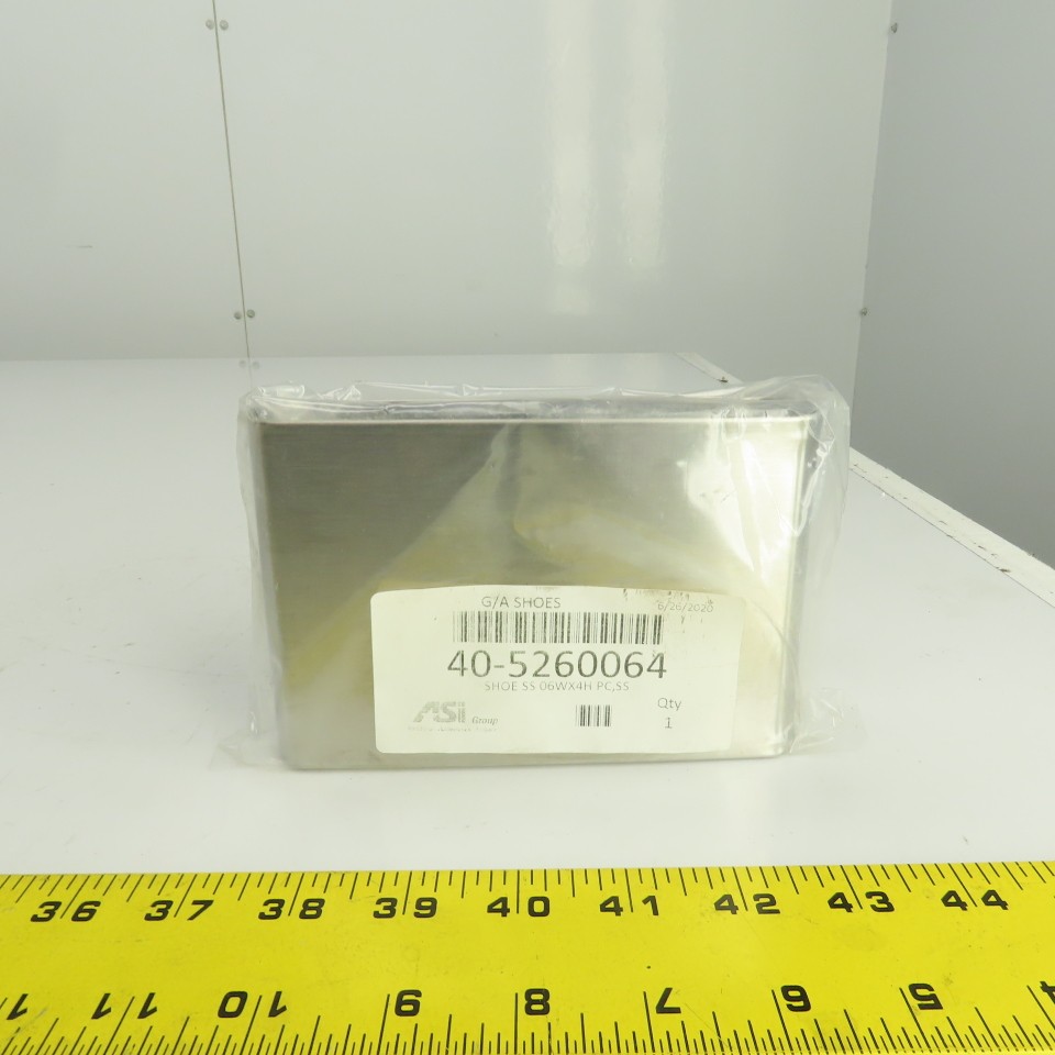 ASI Accurate Partitions 40-5260064 Stainless Steel G/A Shoe 6″ x 4″ H