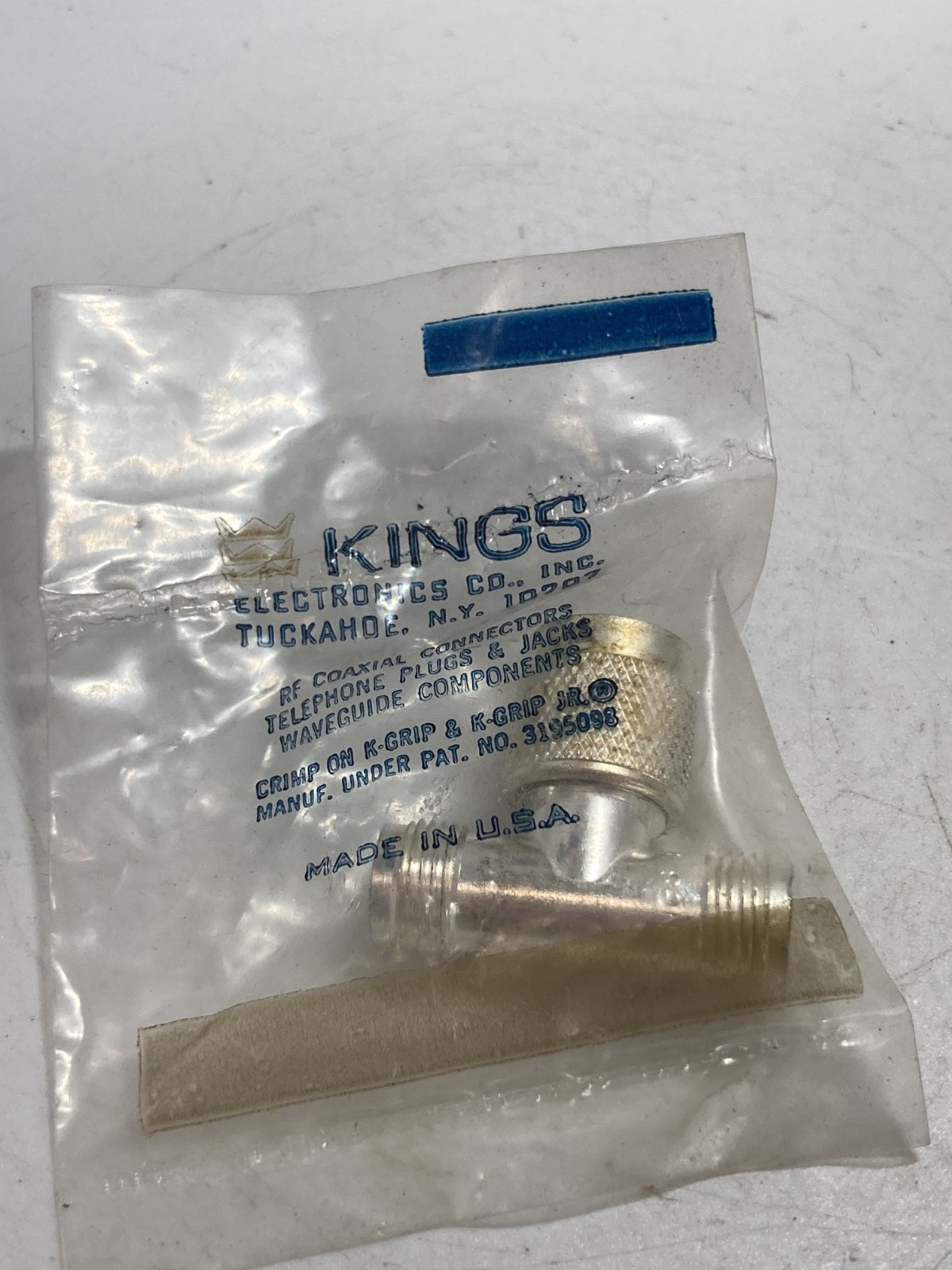 KINGS KA-91-16 RF COAXIAL CONNECTOR TELEPHONE PLUG & JACKS NIB