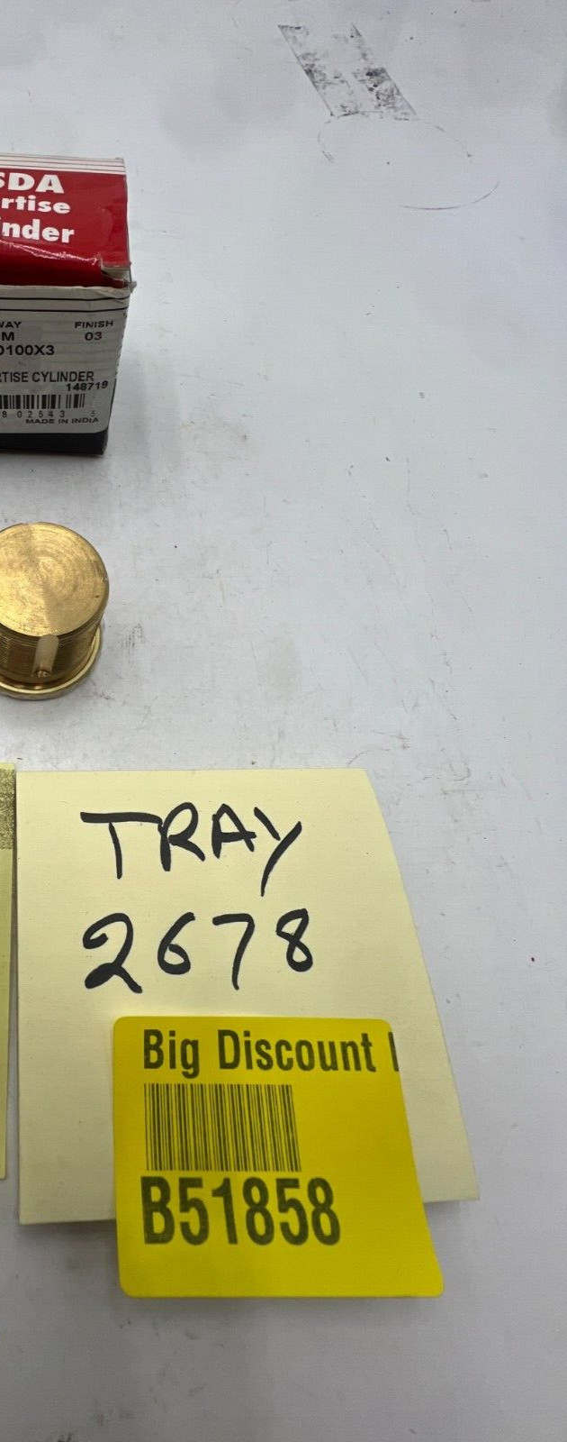 BOX OF 3 LSDA LS –D100X3 KEYWAY DUMMY 1” FINISH 3 BRASS