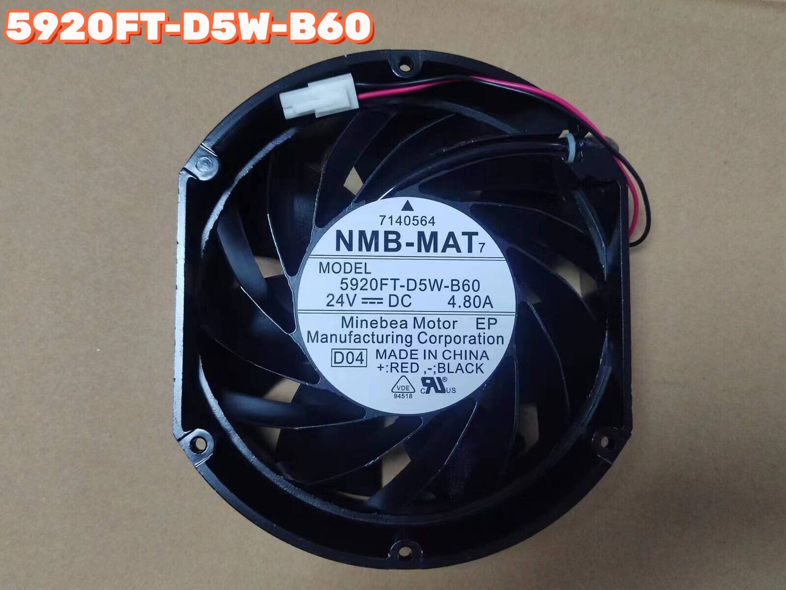 1Pcs NMB-MAT 5920FT-D5W-B60 24V 4.80A 17CM for Yaskawa inverter cooling fan 2pin