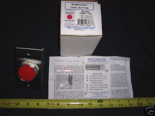 1 x PBM1GR by Alarm Controls Inc. Emergency Exit Button