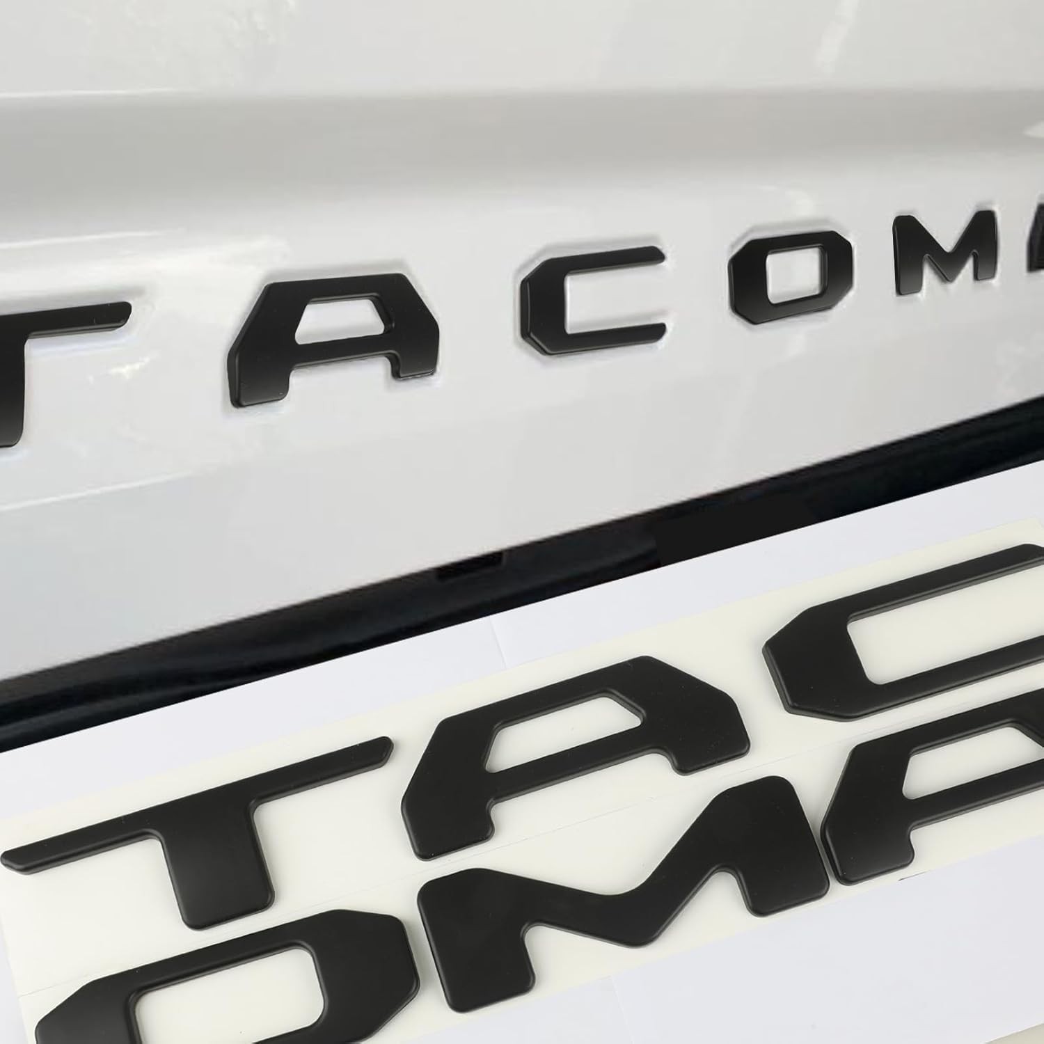 Tailgate Insert Letters Compatible with Tacoma 2024 2025 2026 3D Emblems with St