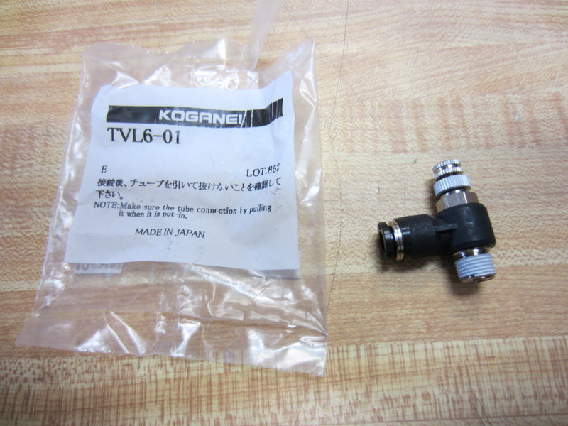 Koganei TVL6-01 Tube Line Connector Flow Control TVL601 (Pack of 6)