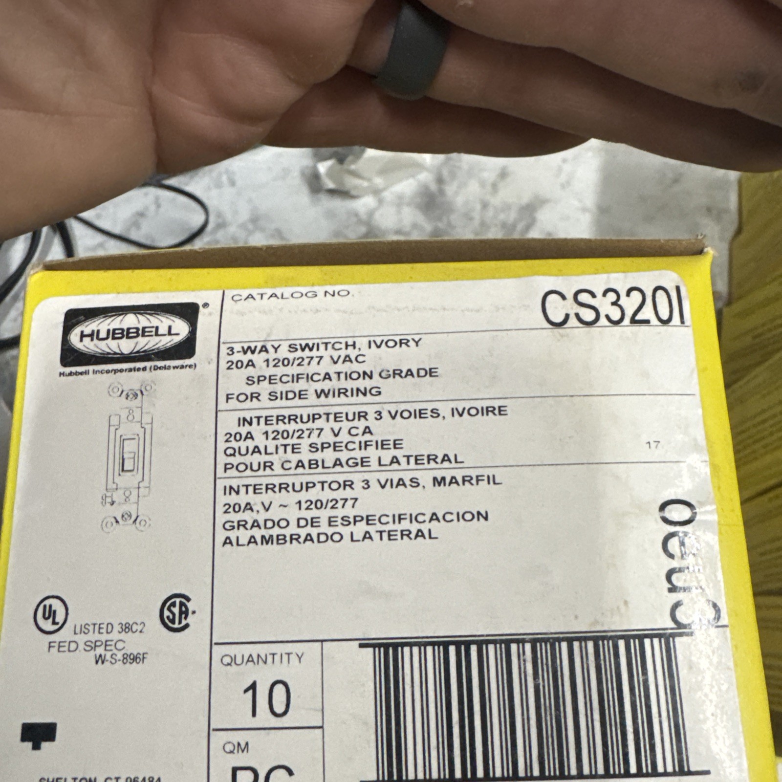 HUBBELL CS320I 120/277VAC 20A NSMP 10 Pack