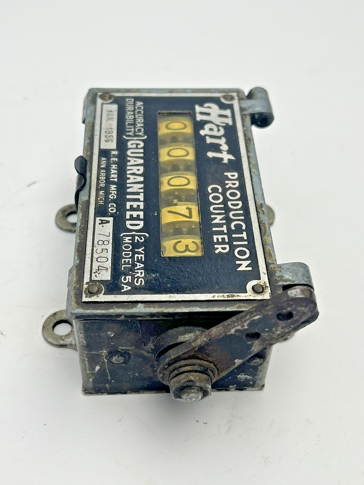 R.E. Hart MFG. CO. 1956 Mechanical Production Counter Model 5A Vintage USA