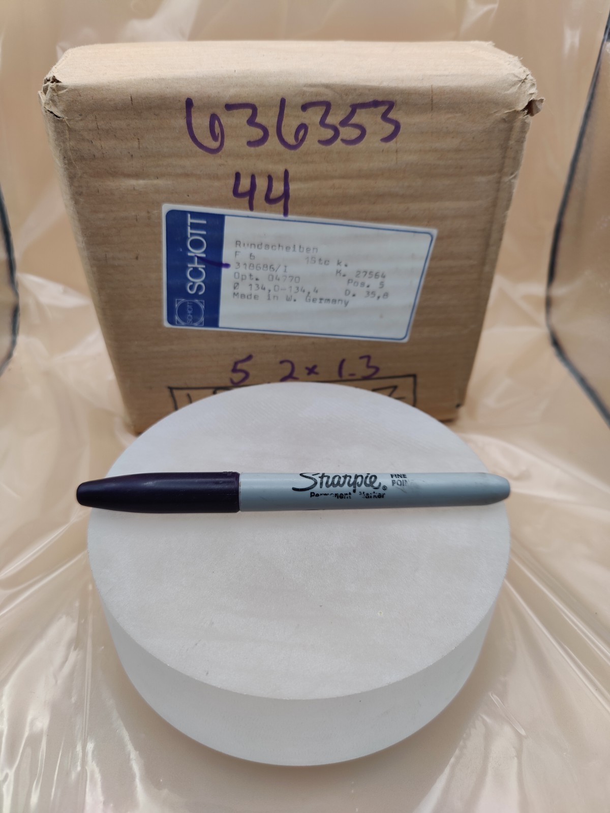 Optical Glass Blank – F6 – Flint – 636353