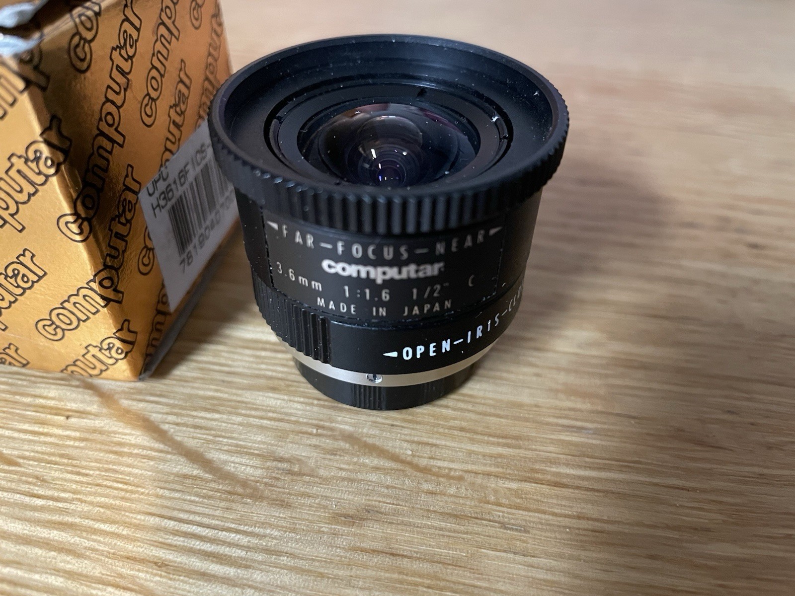 Computar H3616FICS-3 Focus Manual Iris 3.6mm F1.6