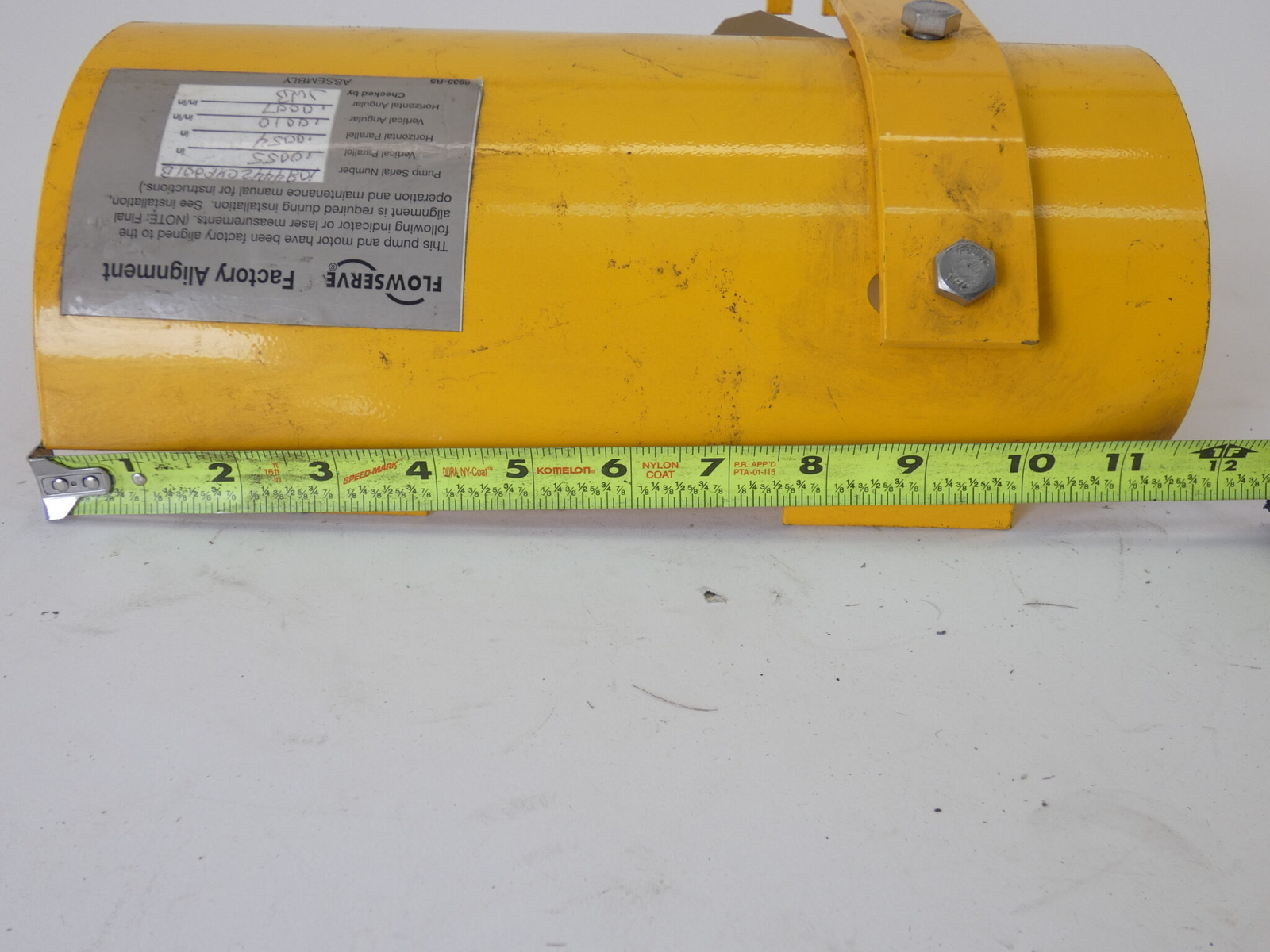 Flowserve CY53036A-SR Pump/Shaft Metal Guard 12″x 8″x 4″ Yellow