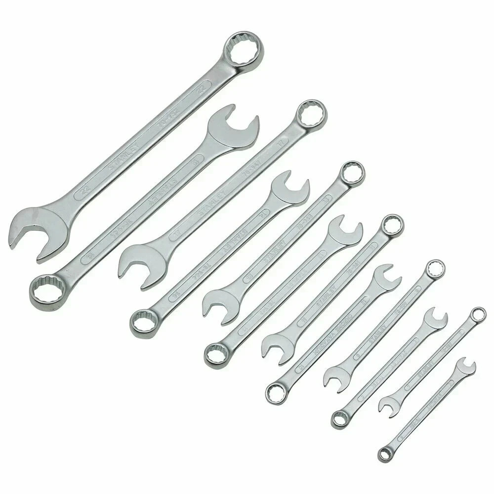 12-Pc Stanley 70-964E Combination Spanner Ring and Open Set Size 6-14,17,19&22MM