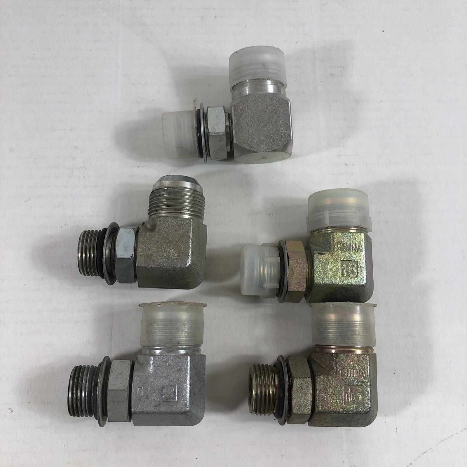 Lot of 5 – 2062-12-16S Hose Adapters 3/4″ ORB 1″ JIC (5030)