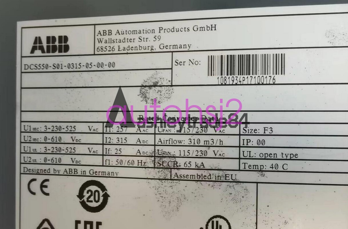 1PC USED ABB DC governor DCS550-S01-0315-05-00-00