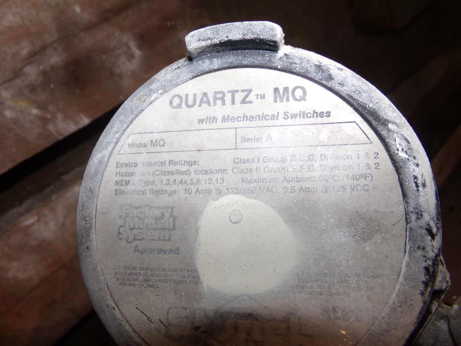 Stonel Quartz MQ w/ Mechanical Switches ZBE1R A30184 Factory Mutual System Model