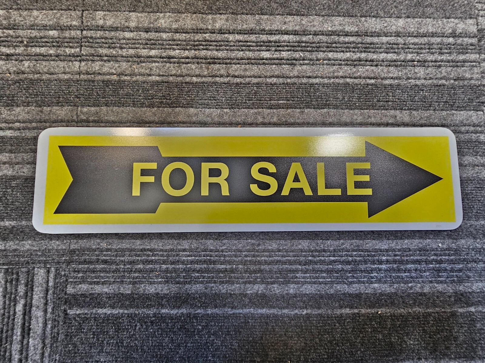 (QTY 5) Aluminum Metal Sign 24-inch L x 6-inch W Black & Yellow For Sale Signage