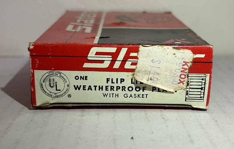 Slater Flip Lid #3780 Weather Resistant Plate With Gasket NOS