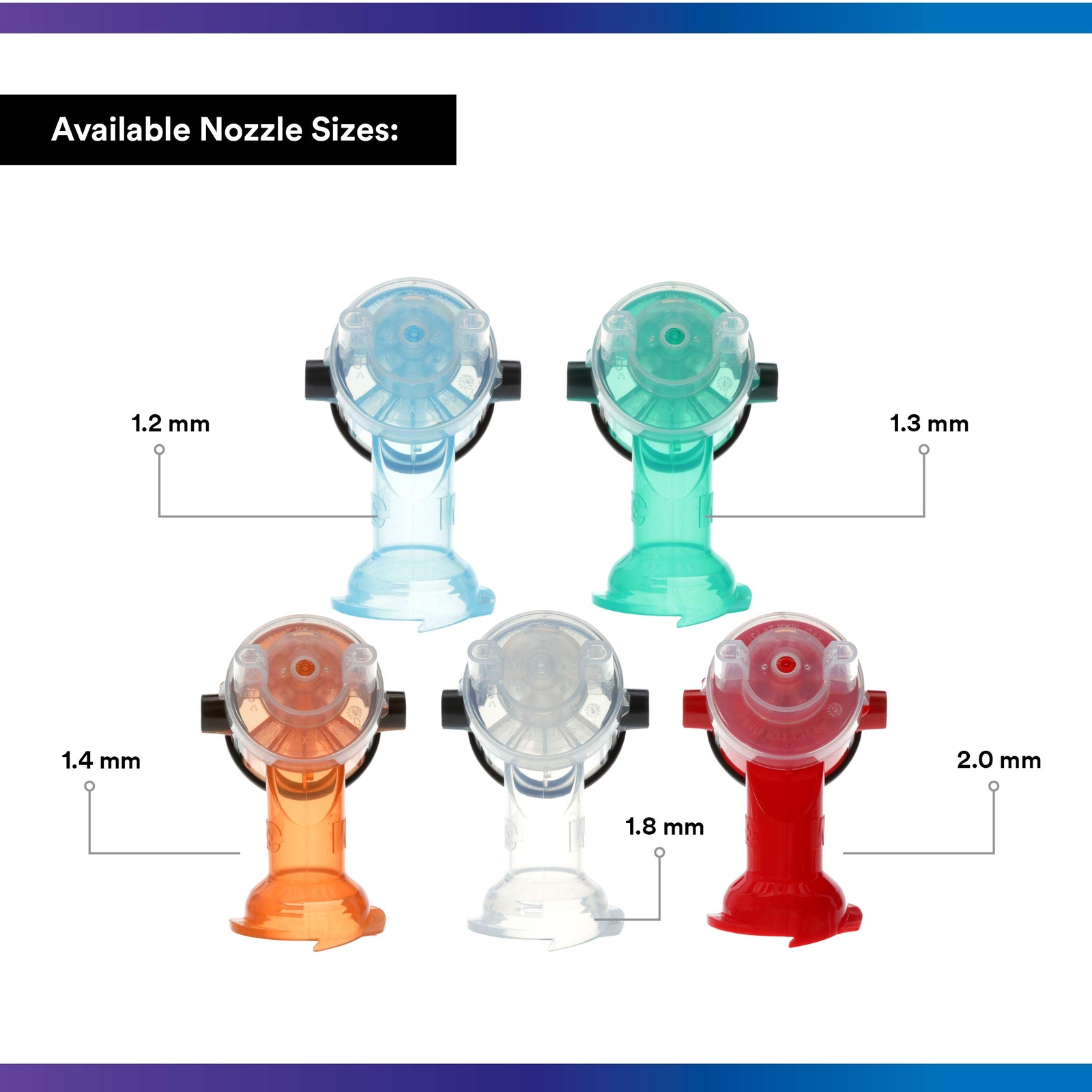 3M Accuspray Paint Spray Gun Nozzle Refills for PPS 2.0 26612 1.2 mm Blue Use