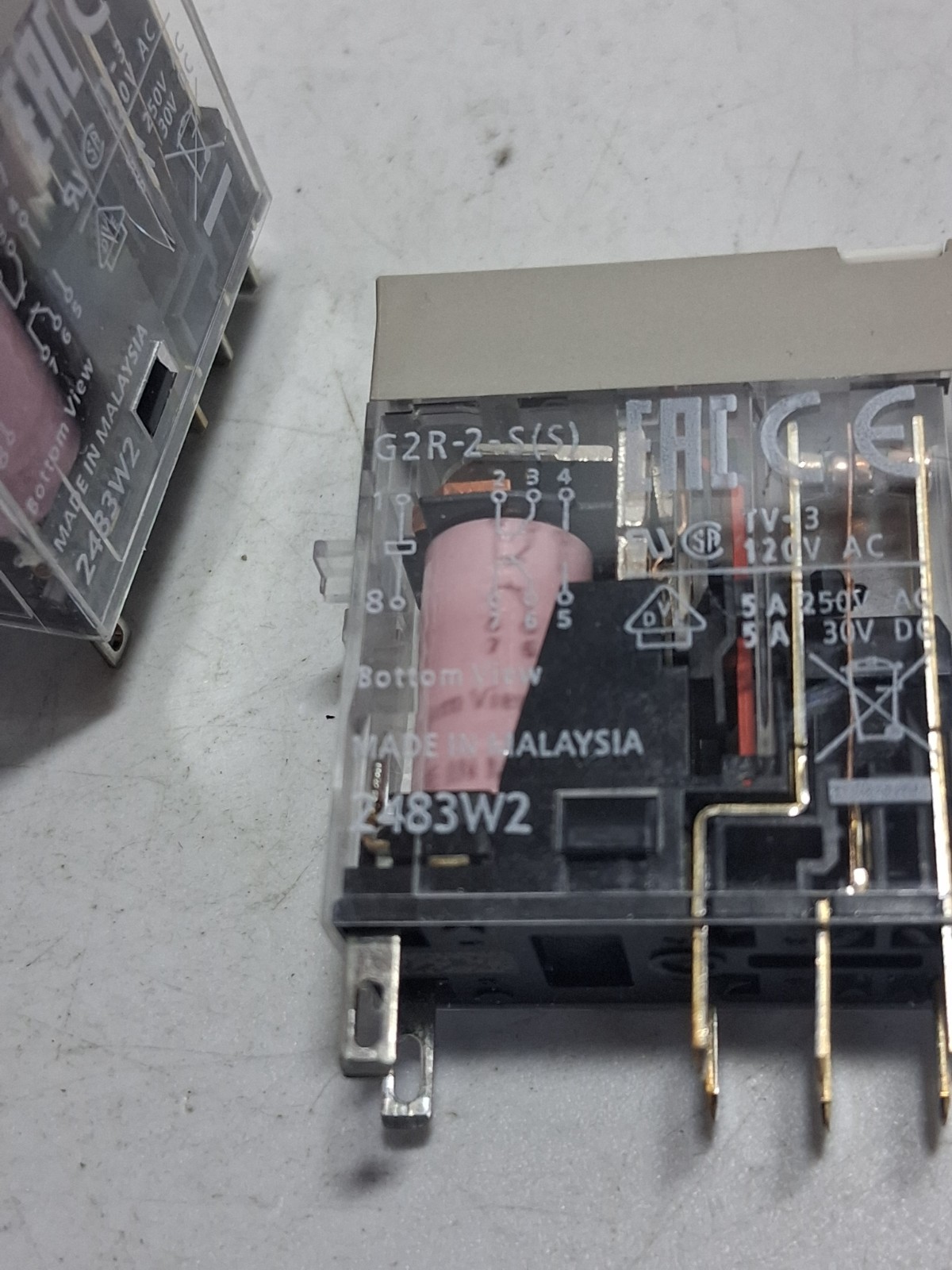 OMRON G2R-2-S-AC120 POWER RELAY 120VAC 8 PINS (LOT OF 3) NNB