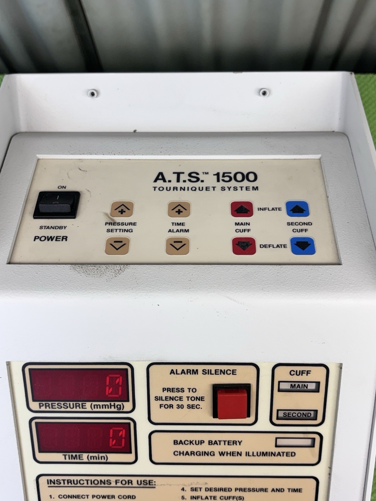 Zimmer ATS 1500 Pneumatic Tourniquet System with hoses and cuff
