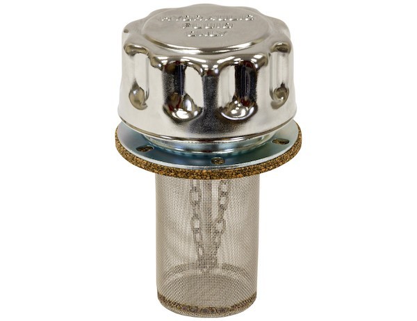 TFA005715 – Chrome Filler-Strainer Breather Cap Assembly