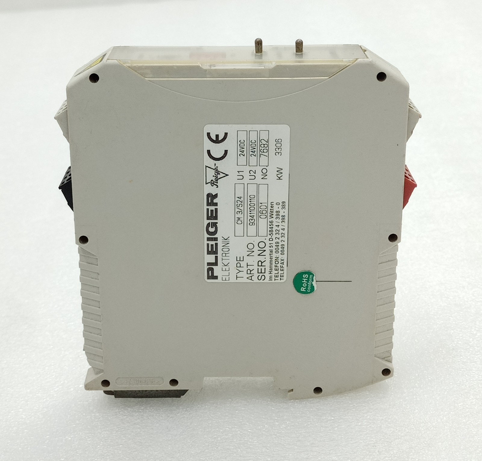 Pleiger CM 3/S24 Control Module 9341100110 / Pleiger Elektronik CM3/S24 / 24Vdc